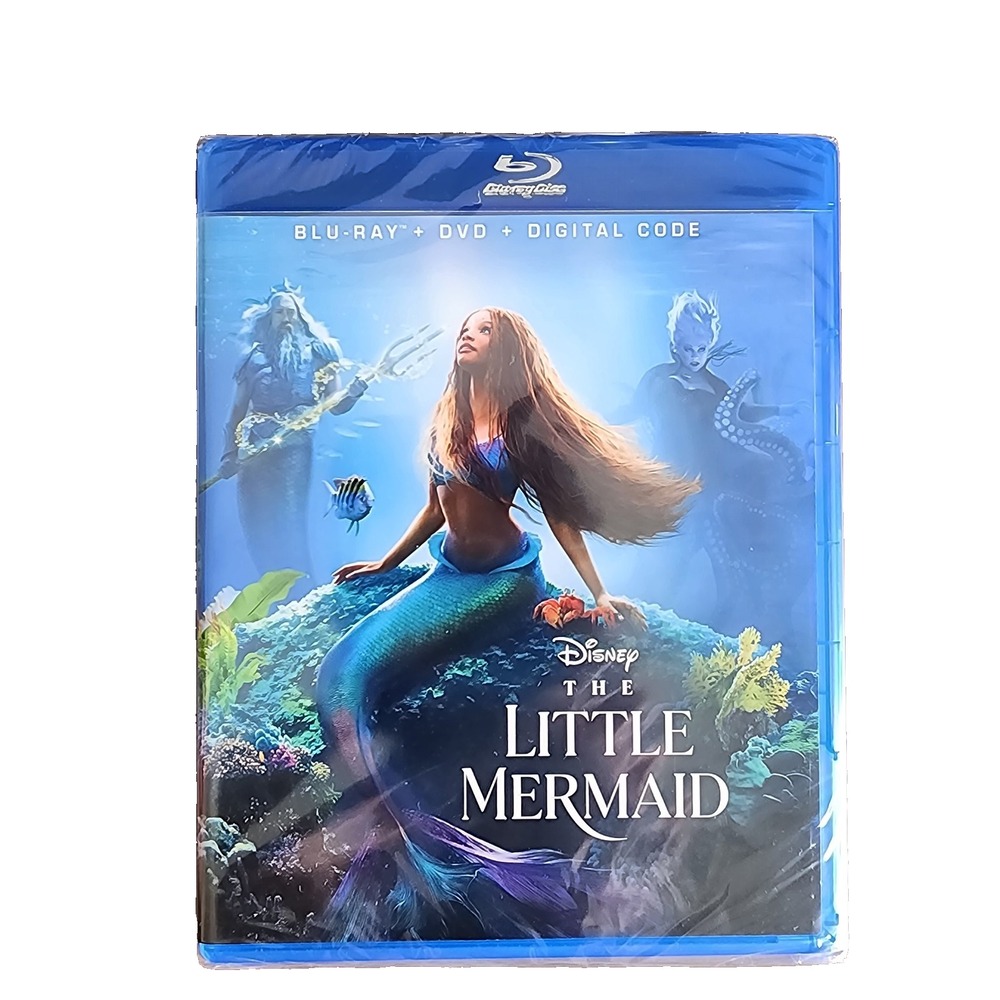 The Little Mermaid Brand New Blu-Ray & DVD & Digital Code 2023 Halle Bailey - Picture 1 of 3